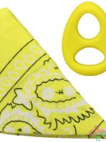 Rock Solid The Code Silicone C-Ring With Bandana – Yellow & Black - Image 2