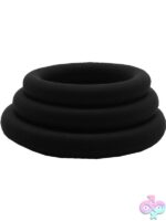 Rock Solid Tri-Pack Gasket Silicone Cock Rings – Black - Image 2