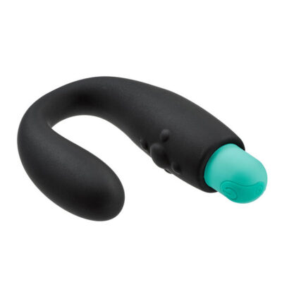 rocker base prostate stimulator with rechargeable bullet vibrator by Cloud 9 Novelties black