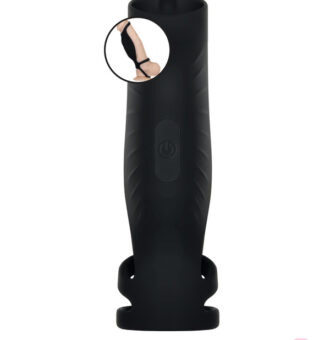 Rocketeer Triple-Ring Vibrating Sheath By Evolved Novelties — 9-Speed Rechargeable Cock Sheath
