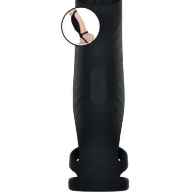 Rocketeer triple-ring vibrating sheath by Evolved Novelties — 9-speed rechargeable cock sheath