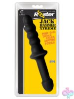 Jackhammer XL double-sided thruster in black with flared hilt handle by Curve Novelties