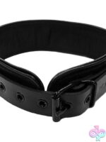Rouge Leather Black Collar with Black Hardware - Image 2