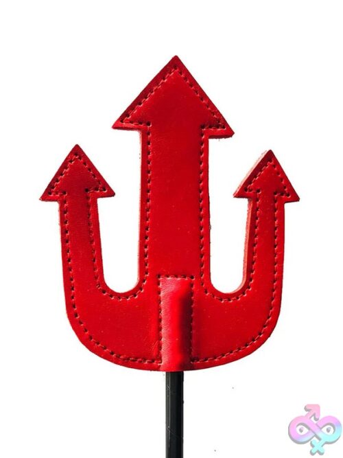 Rouge Leather Devil'S Riding Crop – Red - Image 2