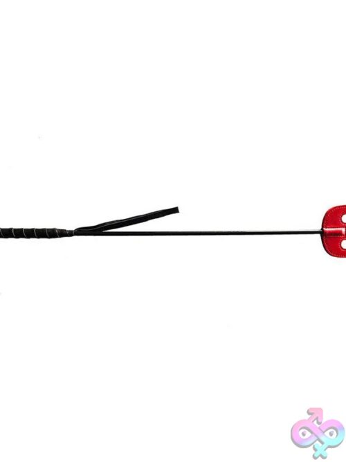 Rouge Leather Devil'S Riding Crop – Red - Image 3