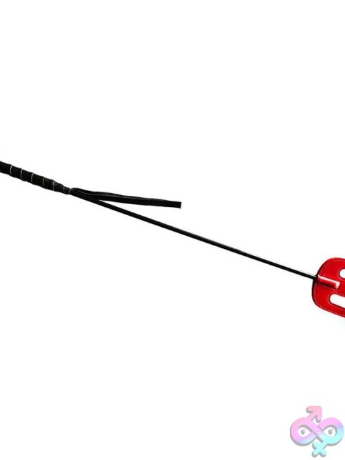 Rouge Leather Devil'S Riding Crop – Red - Image 4