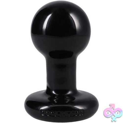 Round Butt Plug Large - Black - Image 3