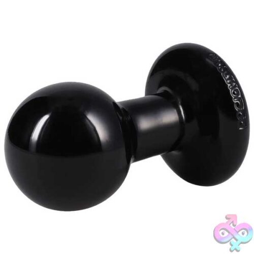 Round Butt Plug Large - Black - Image 5