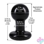 Round Butt Plug Small - Black - Image 5