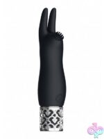 Royal Gems Elegance Rechargeable Silicone Bullet Vibrator in Black - Image 2
