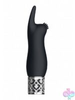 Royal Gems Elegance Rechargeable Silicone Bullet Vibrator in Black - Image 3