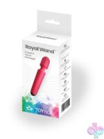 Ergonomic medium red silicone wand massager by California Fantasies