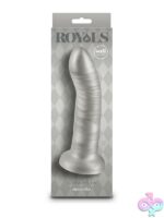Royals Charlie 7-inch metallic champagne shimmery silicone dildo with suction cup base by Ns Novelties