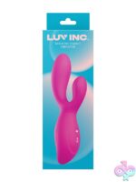 Pink rocking rabbit vibrator in premium silicone by Luv Inc