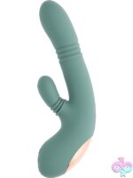 gray thrusting rabbit vibrator Rub Me Tender by Evolved Novelties