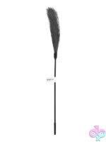 Black rubber tickler with flexible strands by Sportsheets
