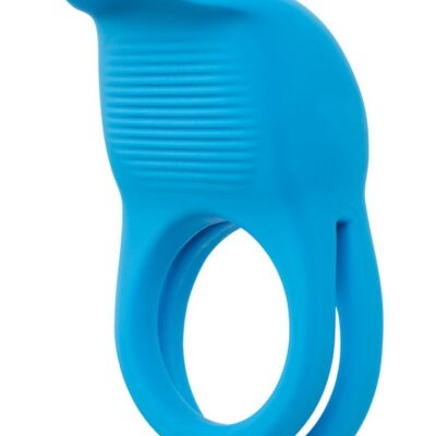Vibrating Dual Cock Ring Rumbler Rumble Dual Ring by CalExotics in blue