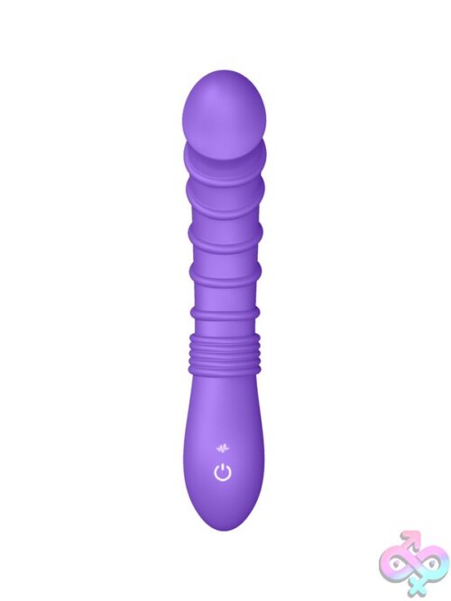 Ribbed G-Spot Vibrating Wand In Purple - Image 3