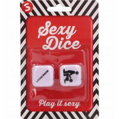 White sexy dice couples game by Shots Toys showing position and location faces