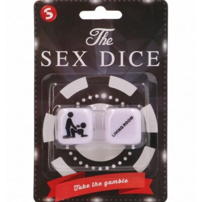 Take The Gamble Sex Dice in white by Shots Toys — couples position and location game dice