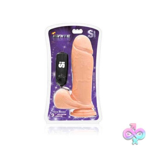 9 Inch Thick Cock W/Balls And Egg With Suction - Vanilla - Image 2
