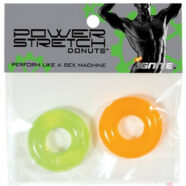 SI Novelties Sex Toys - Power Stretch Donuts - 2 Pack - Orange and Green