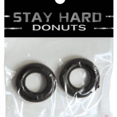 Donuts Black Stay Hard Donut Cock Ring 2-Pack by SI Novelties
