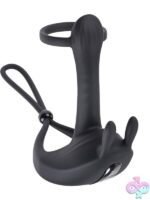 Saddle Up Vibrating Penis Ring & Girth Enhancer – Black - Image 2