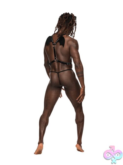 Sagittarius Leather Torso Harness In Black - Image 2
