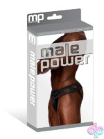 Black lace ruffled skirt jockstrap with sheer mesh pouch by Male Power