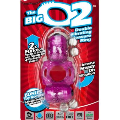 Big O 2 double vibrating couples ring in purple by Screaming O