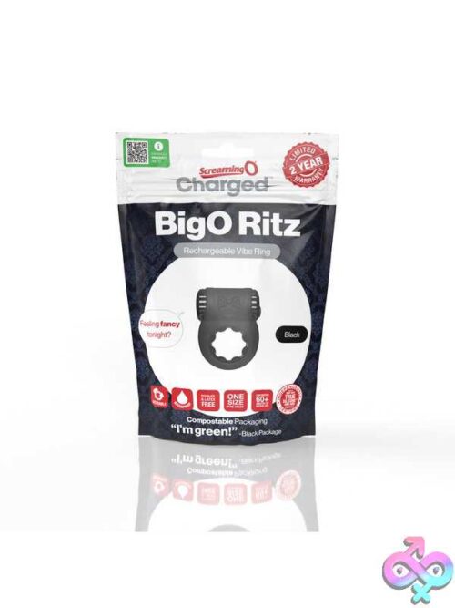 Screaming O - Big O Ritz Rechargeable Vibe Ring - Black - Image 4