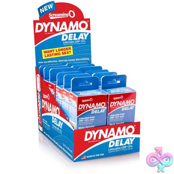 Discreet-Toys-Screaming-O-Dynamo-Delay-Spray-12-Count-Display-Dd-R12-110D Dynamo Delay Spray - 12 Count Display - Image 1