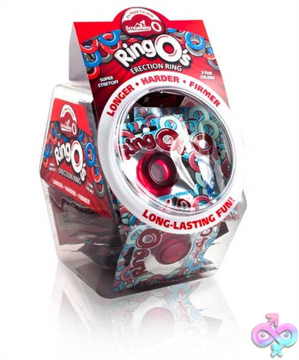 Discreet-Toys-Screaming-O-Ringo-S-36-Piece-Fishbowl-Assorted-Colors-Bwl-Rng-110D Ringo'S - 36 Piece Fishbowl - Assorted Colors - Image 1