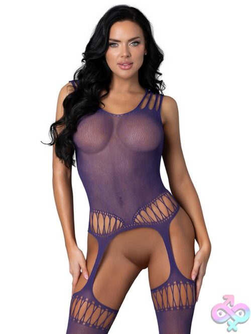 Seamless Body Stocking In Purple - Image 2
