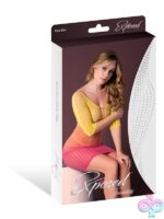 Seamless half sleeve sunset ombre mini dress with underboob cut-out by Magic Silk