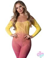 Seamless Long Sleeve Body Stocking Ombre Sunset - Image 2