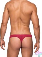 Seamless Sleek Thong with Sheer Pouch – Wine - Image 2