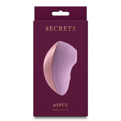 Secrets Aspen compact air pulse clitoral stimulator in lavender silicone with metallic ABS accents by Ns Novelties