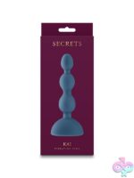 Secrets Kai graduated vibrating anal plug in dark teal silicone by Ns Novelties