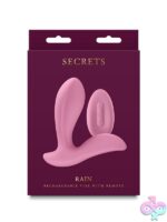 Secrets Rain coral pink rechargeable remote-control vibrator in silicone by Ns Novelties