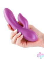 Seduction Angel Flexible Textured Rabbit Vibrator – Metallic Magenta - Image 3