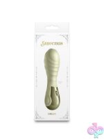 Seduction Chloe compact clitoral vibrator in beige metallic silicone by Ns Novelties
