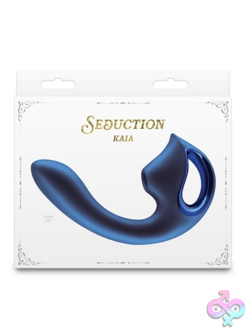 Seduction Kaia Metallic Clitoral Air Pulse And G-Spot Vibrator In Blue And Pink