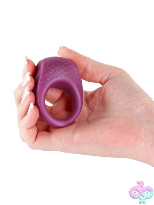 Seduction Levi Vibrating Cock Ring – Metallic Burgundy - Image 3
