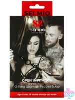 Black adjustable O-ring gag with harness straps by Sei Mio