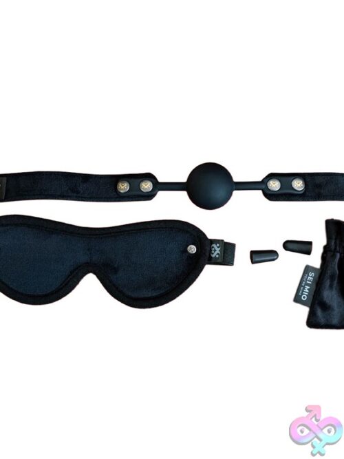 Sei Mio Sensory Surrender Blindfold, Gag &Amp; Earplug Kit - Image 2