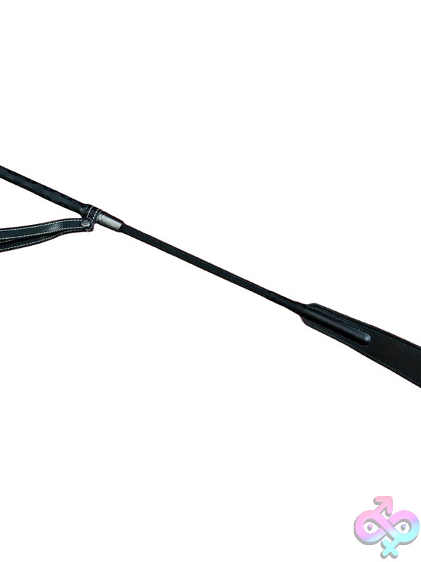 Discreet-Toys-Sei-Mio-Spank-You-Very-Much-Sharp-Sting-Commanding-Crop-Nu-Sm-054 Sleek Black Commanding Crop With Firm Flexible Tip By Sei Mio