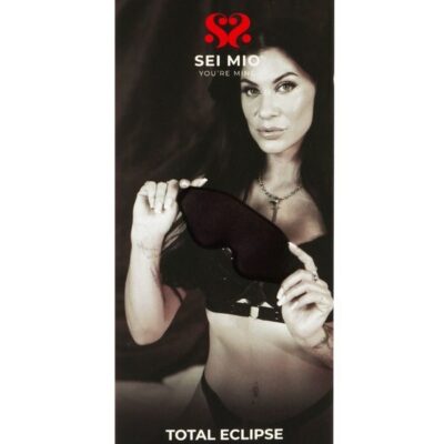 3D contoured deluxe blackout blindfold mask in black by Sei Mio