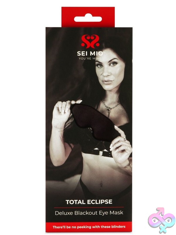 Discreet-Toys-Sei-Mio-Total-Eclipse-Deluxe-Blackout-Mask-Nu-Sm-062 3D Contoured Deluxe Blackout Blindfold Mask In Black By Sei Mio